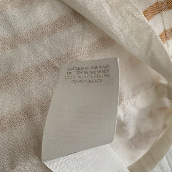 Boden Womens Maggie Sheath Linen Dress Midi Size 6 White Tan Striped Lined - Picture 13 of 13